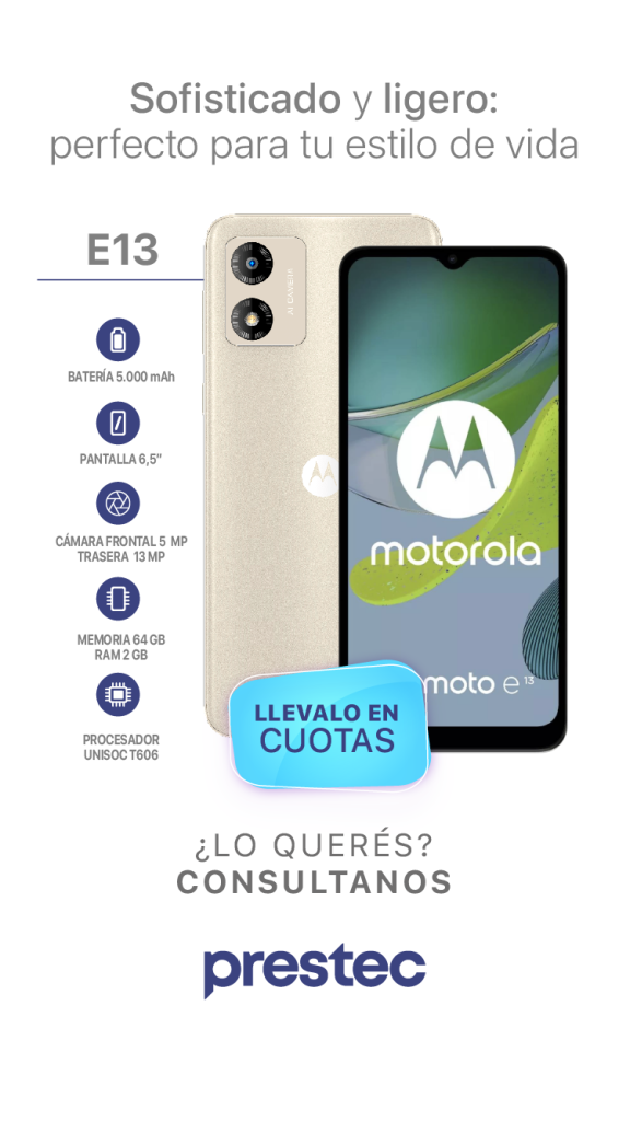 Motorola E13 – Prestec
